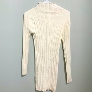 Knee length knot sweater dress